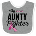 thumbnail image 3 of Inktastic Breast Cancer Awareness My Aunty is a Fighter Boys or Girls Baby Bib, 3 of 4