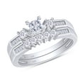 thumbnail image 2 of AFFY White Natural Diamond Bridal Ring Set In 10k White Gold (0.5 Cttw), Ring Size 9, 2 of 8