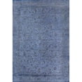 thumbnail image 1 of Ahgly Company Indoor Rectangle Mid-Century Modern Azure Blue Oriental Area Rugs, 6' x 9', 1 of 6
