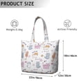 thumbnail image 2 of Adorable Cat-themed Print Travel Tote, Vintage Cat Illustration Weekender Bag, Large Capacity Duffel with Adjustable Strap, 2 of 5