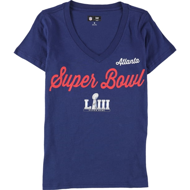 G-III Sports Womens Super Bowl LIII Atlanta Camiseta gráfica azul marino L