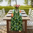 thumbnail image 4 of Table Runners 72 Inches Long Dress Scarves, St. Patrick's Day Farmhouse Kitchen Table Runner, Coffee Tablerunners, Watercolor Lucky Shamrocks Spring Leaves 14x72 Inch, 4 of 9