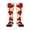 1 Black, variant on Canada Flag Print Knee High Socks for Women Long Leg Warmers Socks