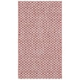 thumbnail image 2 of SAFAVIEH Courtyard Blair Checkered Indoor/Outdoor Area Rug, Rust/Light Grey, 2' x 3'7", 2 of 14