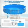 thumbnail image 6 of Costway Round Above Ground Swimming Pool Patio Frame Pool W/ Pool Cover Iron Frame Blue, 6 of 7