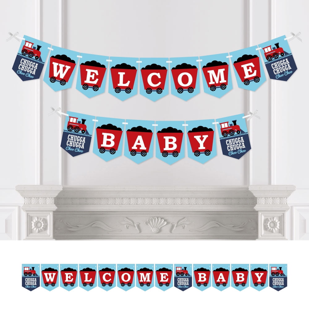 Stars /& Bunting Train Party Thank You Cards