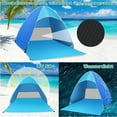 thumbnail image 4 of Beach Shelter, Portable Extra Light Beach Tent, Sun Shelter for 2-3 People, Includes Carry Bag and Tent Pegs, UV Protection, Beach Tent for Family, Beach, Garden, Camping, 4 of 5