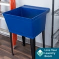 thumbnail image 3 of Tehila Blue 19 Gallon Utility Sink Black Legs and P-Trap Kit for Laundry room, Basement, Garage, 3 of 9