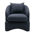 thumbnail image 5 of Modern Barrel Chair Accent Armchair, Primary Living Room Chair, Leisure Chair, Comfty Club Chair Single Sofa, Fabric Reading Side Arm Chair for Bedroom Dorm, Navy, 5 of 7