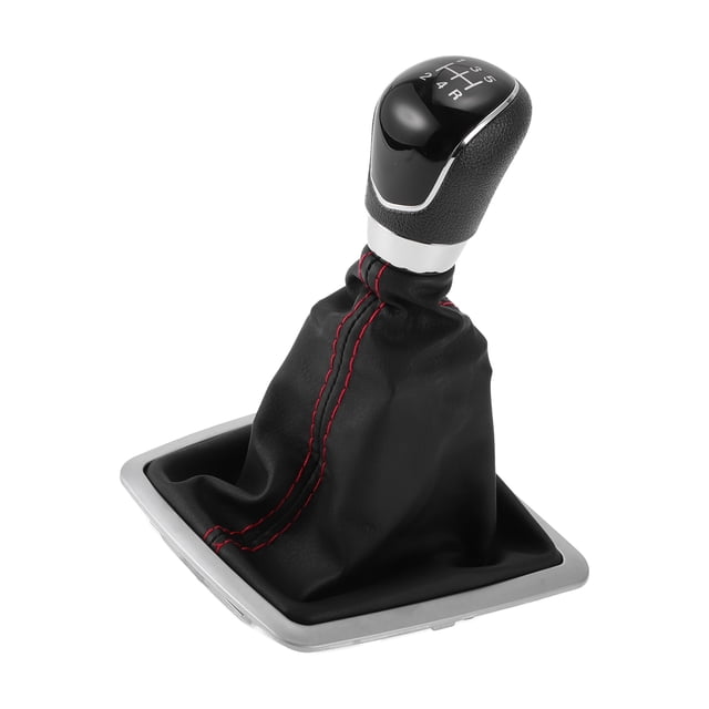 Perilla de cambio de marchas Unique Bargains con cubierta, perilla de palanca de cambios manual de 5 velocidades para Ford MK3 MK4 MK7 2006-2011, plástico