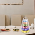thumbnail image 6 of QSTDGVPW Macaron Tower Stand 6 Tiers Platter Cake Stand for Wedding Baby Shower Decor, 6 of 9