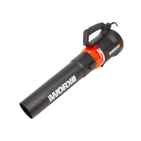 Worx WG521 12 Amp TURBINE 800 CFM Electric Leaf Blower, Most Powerful Corded Electric Leaf Blower