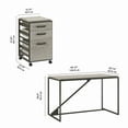 thumbnail image 6 of Bush Furniture Refinery 50W Industrial Desk with 3 Drawer Mobile File Cabinet, 6 of 7