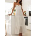 thumbnail image 1 of Robe Longue Y2k pour Femmes Bretelles Spaghetti Col en V Robe Maxi Ligne A Dos Nu Vacances Anniversaire Plage Robe d'Été, 1 of 3