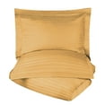 thumbnail image 2 of 400 Thread Count Egyptian Cotton Stripe Duvet Cover Set, Twin, Gold, 2 of 5