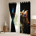 thumbnail image 3 of Homewish Kawaii Kitten Cat Curtains Pack of 2 (42x84 Each), Mystic Butterfly Animal Curtains Blackout, Teens Kids Boys Girls Bedroom Curtains, Blackout Curtains Room Decor, 3 of 6