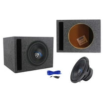 Rockville K5 W10K5S4 10" 1200 Watt 4 Ohm Car Subwoofer Vented Sub Box Enclosure