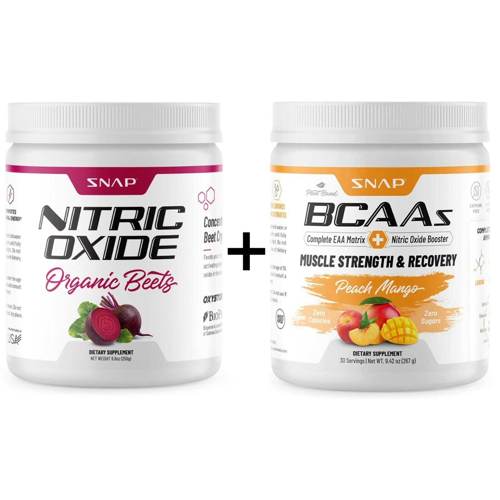 Nitric Oxide Organic Beet Powder & BCAA Powder Muscle Recovery