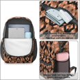 thumbnail image 4 of 17 Inch Lightweight Backpack,PVC Waterproof Oxford Fabric, Ergonomically Designed, with Large Capacity, Leopard Animal Pattern, 4 of 4