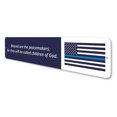 thumbnail image 4 of Blessed Peacemakers Flag Sign, Custom Police Support Sign, Officer Appreciation & Respect Aluminum Decor - 4x18 inches, 4 of 4