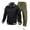 Black, variant on Dpytoraw Men's Sweat Suit Two Piece Outfit Casual Contrast Sports Jogging Tracksuits Set