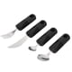thumbnail image 3 of Utensilios para Parkinson Ticfox 4 piezas Utensilios ponderados de goma Utensilios adaptativos, 3 of 12
