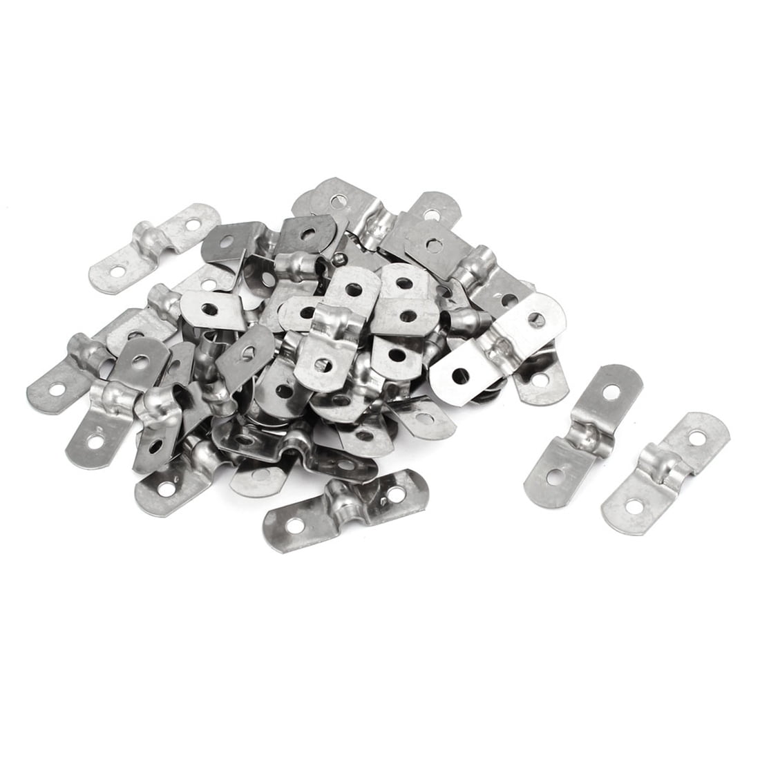 Uptell M80 201 Stainless Steel Two Hole Pipe Straps Tension Tube Clip Clamp 10PCS
