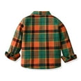 thumbnail image 4 of WEIYLL Going Out Tops for Boys Kids Toddler Baby Unisex Unisex Autumn Winter Plaid Shirt Orange Outwear Jackets for 3-4 Years, 4 of 4