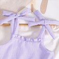 thumbnail image 6 of TOWED22 Kids Toddler Lovely Summer Clothes 2pcs Outfits Sleeveless Tank Shirts and Shorts Cute Casual Sets with Pocket(Purple,3-4 Y), 6 of 9