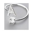 thumbnail image 3 of XZNGL Fashionable And Simple Opening 26 Letters With Diamond Ring Ladies Jewelry, 3 of 9
