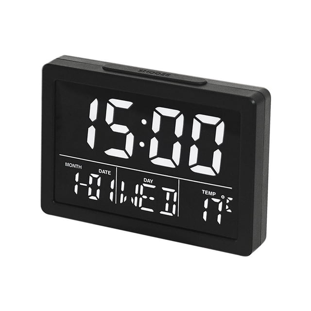 Digital Alarm Clock, Large LED Display with USB Charger Ports, Adjustable Alarm Volume and 6 Brightness Levels, 12/24 H Snooze Function, Bedroom Bedside Desk Clock