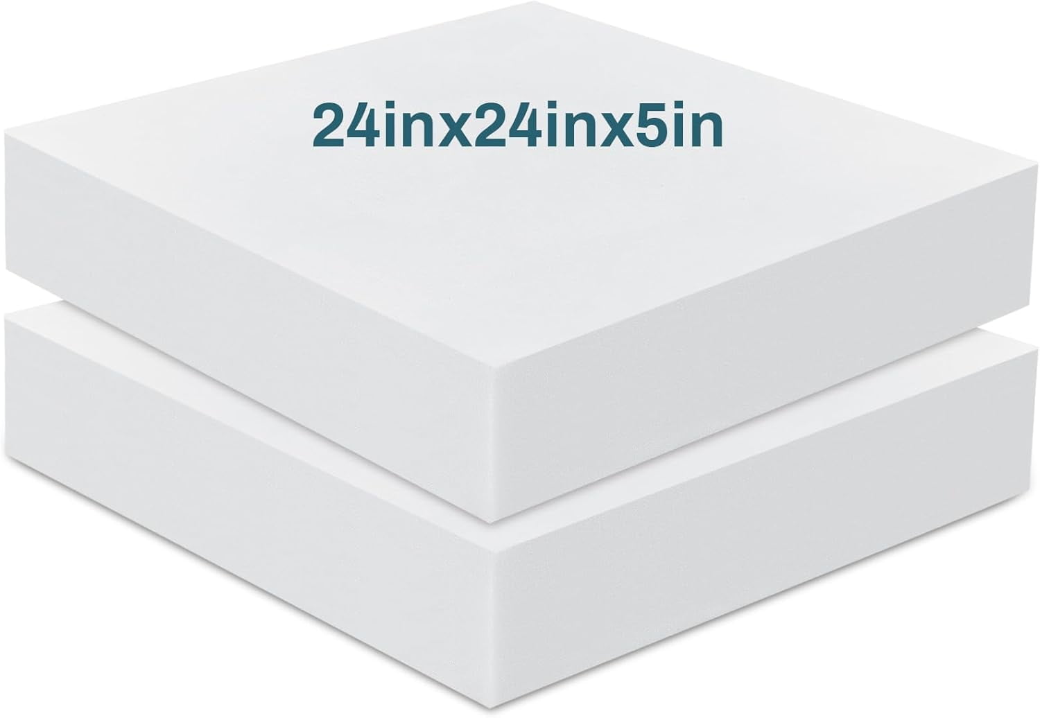 2 Pack 3" x 22" x 22" Upholstery High Density Foam Cushion Replacement Square Cut to Size Foam Couch for Chair Couches Padding Shipping Packing DIY Cosplay Projects(White)