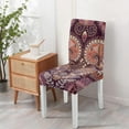 thumbnail image 4 of Colorful Retro Paisley Pattern Dining Chair Covers 4 Pack Bohemian Vintage Floral Ethnic Washable Polyester Stretch Slipcovers Removable Protector for Elegant Spaces, 4 of 7