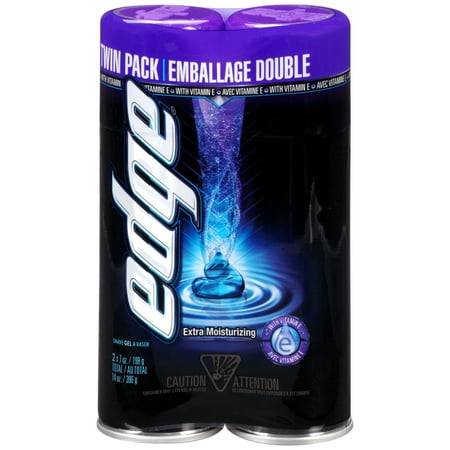 Edge Extra Moisturizing Shave Gel, 7 oz, 2 pk