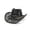Black, variant on Valora Women Men Summer Western Cowboy Shapeable Straw Hollowed Out Sun Hat Black Black
