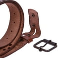 thumbnail image 2 of Snap On Oil Tanned Rustic Full Grain Leather Belt With Grommets Detailing, 2 of 4