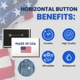 thumbnail image 3 of Horizontal Button - State Flag Mississippi - USA | Wearable Lapel Accessory, Travel Souvenir, Collectible Memorabilia, 3 of 9