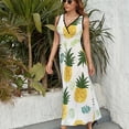 thumbnail image 3 of Lunarable Pineapple Sleeveless Dress Woman Fashion Long Dresses Women's Summer Suit Dress 2025, 3 of 7