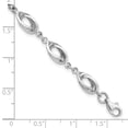 thumbnail image 3 of 14k White Gold Bracelet Links 8 mm 7.5 in Fancy Link, 3 of 4