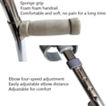 thumbnail image 5 of Walking Cane Folding Elbow Crutches Telescopic Forearm Crutches Adjustable Height Ergonomic Cuff, Aluminum, Lightweight (Silver), 5 of 5