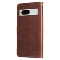 thumbnail image 4 of Wallet Case for Google Pixel 7 with Zipper Pocket & Card Slots – Stand Function Brown, 4 of 6