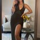 thumbnail image 1 of Women Crochet Hollow Plunge Backless Bandage Sleeveless Split Long Dress, 1 of 8