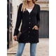 thumbnail image 4 of Cárdigan de Otoño para Mujer, de Punto Suave, de Larga, Abierto Al Frente y con Bolsillos. Negro L, 4 of 8