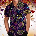 thumbnail image 2 of Awdenio Men's T-shirts Mardi Gras Button Down Shirts,St.Patricks Day Shirt,Hawaiian Holiday Shirt, 2 of 6