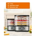 thumbnail image 3 of COMMERCIAL CHEF Food Dehydrator with 5 Adjustable Height Trays, Stainless Steel Food Dehydrator Machine for Beef Jerky, Dehydrated Vegetables and More, 3 of 5