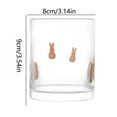 thumbnail image 2 of 12-Ounce Easter Shaped Glass Cup, Cute Holiday Theme Drinking Glass, Transparent Glass Tumbler for Home Kitchen Party Daily Beverage Use, 2 of 9