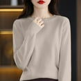 thumbnail image 2 of Bovemsi Sweaters for Women Cozy Knit Crew Neck Long Sleeve Soft Pullover Sweater 4.4 Out Of 5 10 Ratings : 5.99 Fall Sweaters, 2 of 4