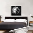 thumbnail image 2 of ARTCANVAS Ying Yang Koi Carp Fish Black White Canvas Art Print - Size: 26" x 26" (0.75" Deep), 2 of 9
