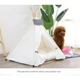 thumbnail image 6 of Pet Teepee Dog & Puppy Cat Tents Tipi Bed Portable Houses with Thick Cushion for Pets Up to 15lbs, 6 of 7