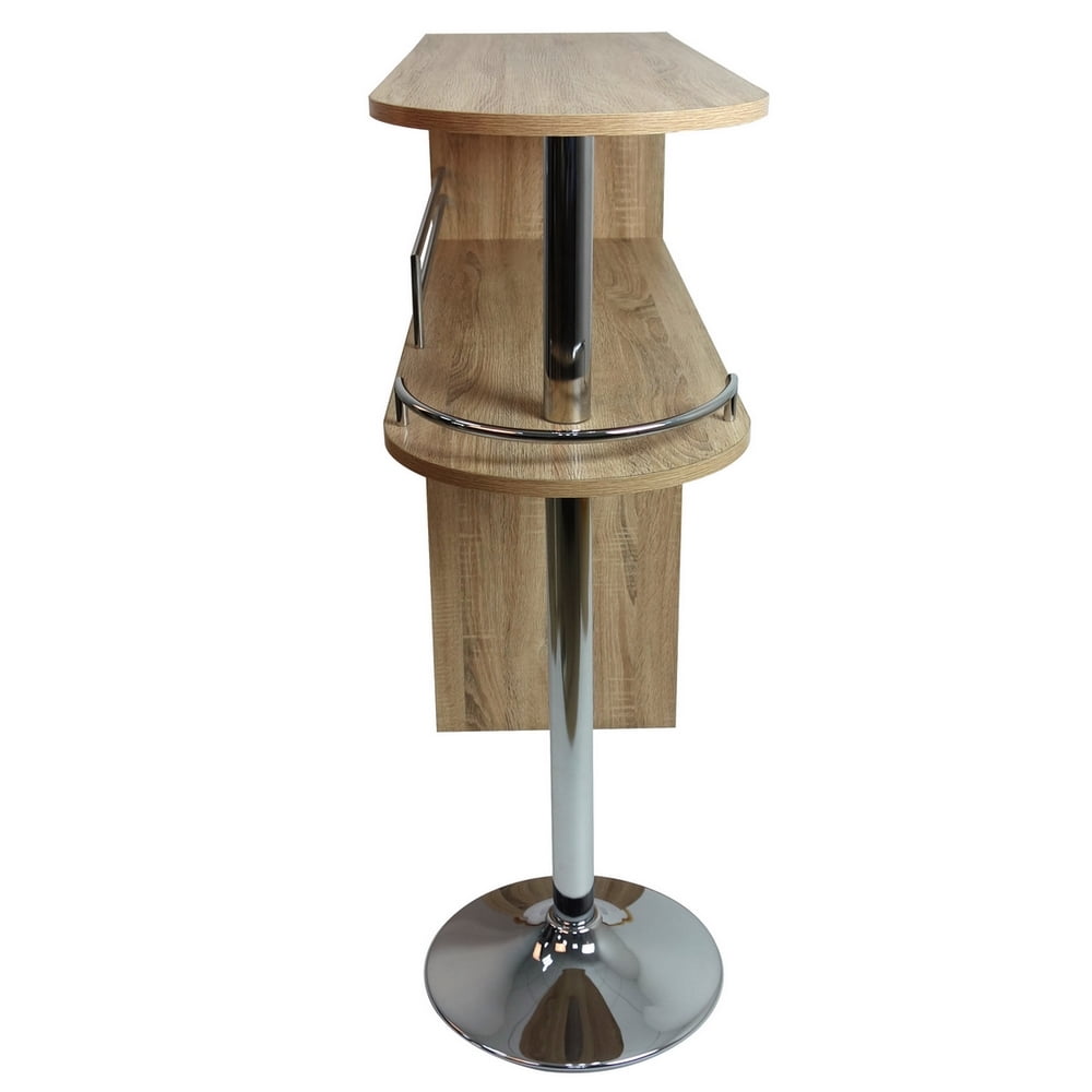 Homegear Kitchen Cocktail Bar Table - Oak